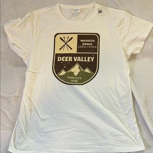 Deer Valley Park City Utah Wasatch Range Mountain T-Shirt (Ladies L)